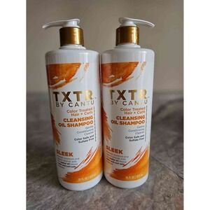 TXTR Cantu Sleek Cleansing Oil Shampoo Color Hair Lot of 2